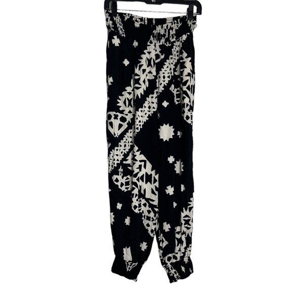 Anthropologie Aniya Black Joggers balloon Pants Size S bohemian elastic waist - Picture 2 of 6